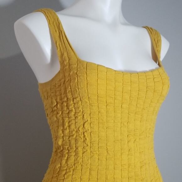 NWOT FP Beach Mustard Yellow Mini Dress - Picture 2 of 9
